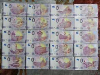 0 eurové bankovky 2021, 2022, 2023 2024 a 2025