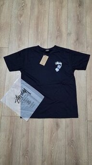Stüssy Fuzzy Dice Tee navy blue/white