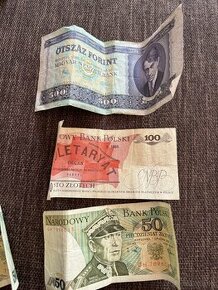Poľské a maďarské bankovky