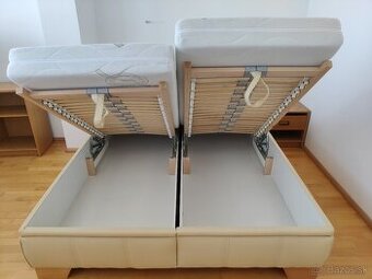 Manželská posteľ s matracmi a roštom