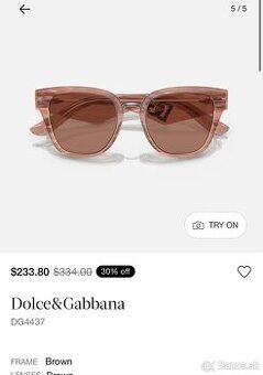 Nové slnečné okuliare Dolce & Gabbana, pc takmer 300€