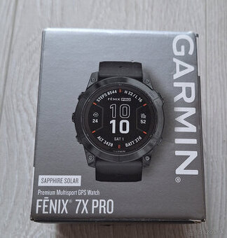 Krabicka z Garmin Fenix 7x Pro Sapphire Solar