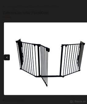 Detská kovová bezpečnostná zábrana 3 m