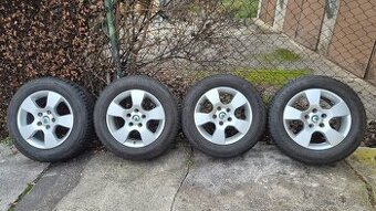 Elektróny originál Škoda 5x112r15, obuté zimné 195/65/15 - 1