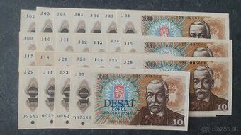 10 Kčs 1986, séria J (01 - 35)