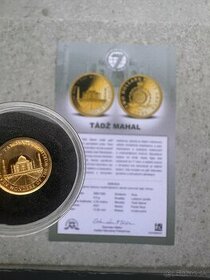 Minca z rýdzeho zlata Taj Mahal