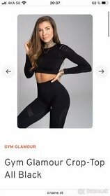 Gym Glamour set - legíny a cropp top - takmer nenosené - 1