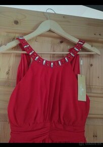 Krátke červené šaty veľ. S - 1