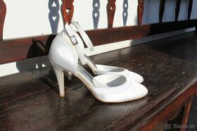 Saténové svadobné topánky, veľkosť 39