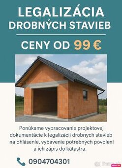 🏡 Legalizácia drobných stavieb – od 99 €