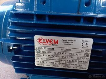 Predám nový elektromotor 2,2kw