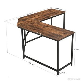 Rohový pracovný stôl