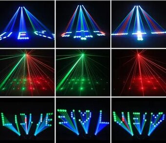 Trojity 192 LED  efekt + RG laser