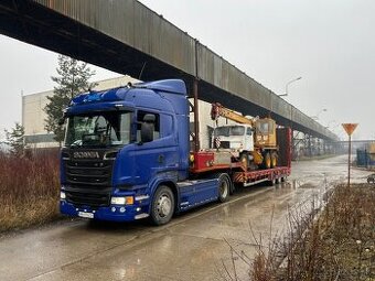 Preprava strojov podvalníkom , preprava materiálov
