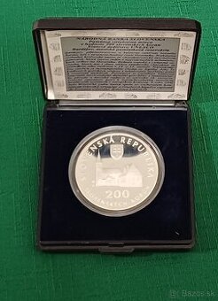 Strieborná pamätná minca 200Sk, 2004, Bardejov, proof