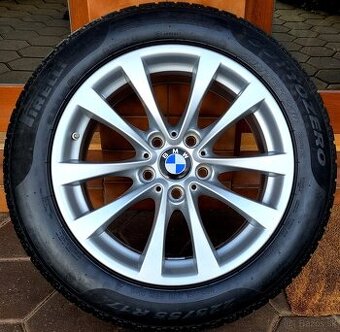 alu R17 5x120, senzory tlaku, zimné pneu 225/55, orig. BMW 5