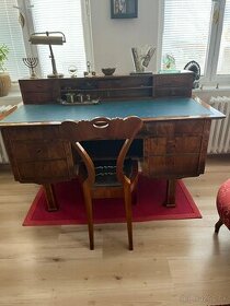 Pánsky historický písací stôl so stoličkou Biedermeier