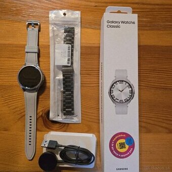 SAMSUNG Galaxy Watch 6 Classic (47 mm) LTE strieborná