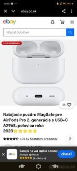 Apl AirPods pro 2 generácie usb c