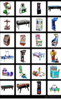 biliard, sipkovy automat, stolný futbal, air hockey, kalceto