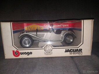 Jaguar SS100 (1937) v měřítku 1:18 MADE IN itali.