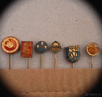 Retro odznačiky mosadzné ČSSR