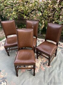Hnedé vintage stoličky