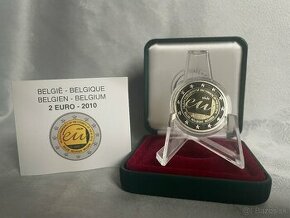 Pamätna  2€ minca Beglicko 2010 PROOF  Predsedníctvo EÚ - 1