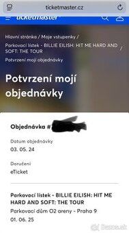 Parkovací lístok O2 arena