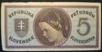 5 Korún - Slovenský štát