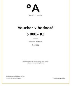 Predám amazing places voucher v hodnote 200 €