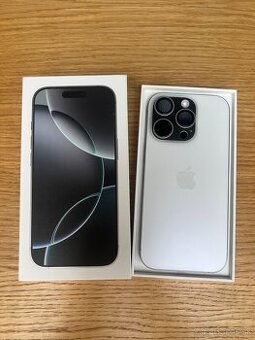 Predám iPhone 16 PRO 256GB, WHITE, TOP stav, ZARUKA SK,