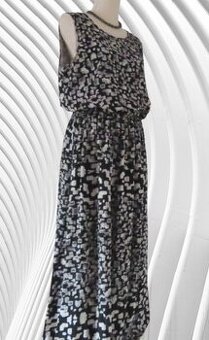 Dlhé hodvábne šaty Jaeger, veľ.XL