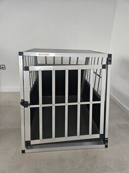 Hliníková klietka pre psa do auta L