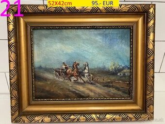 Obrazy olejomaľby rôzne tematiky viac kusov