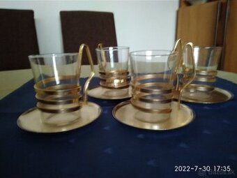 4x retro šálek, bruselský styl