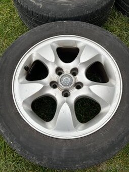 Predám originál hliníkové disky Jaguar – 5×108 (5 ks) + pneu
