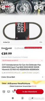 remeň variatora can-am 422280654