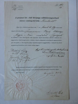 Listina r. 1861 Bratislava, súd, gróf Karol Zimmerman