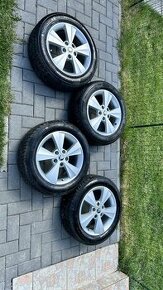 16-palcové hliníkové škoda disky + zimné pneumatiky