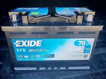 Autobatéria EXIDE 70Ah 760A Štart-stop