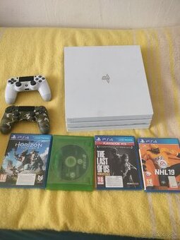 Playstation 4 Pro 1000gb 4k 2x ovladač 4 hry