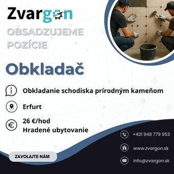 Obkladači - hradené ubytovanie