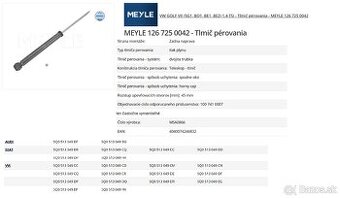 Tlmič pérovania MEYLE 126 725 0042