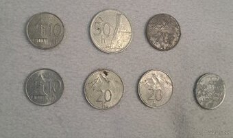 Mince slovenske. Sk, slovenské haliere Al, lot.