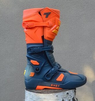 Predám kĺbové čižmy topánky SHOT oranžové