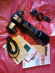 Nikon F80 + objektív Sigma APO 5.6 400