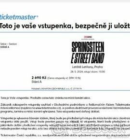 Koncert Bruce Springsteen 28.5.2024