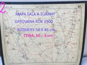 Staré mapy rok 1875-1945 rôzné regióny Slovenska - 1
