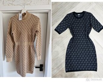 NOVE Guess a DKNY monogram logovane zimne saty